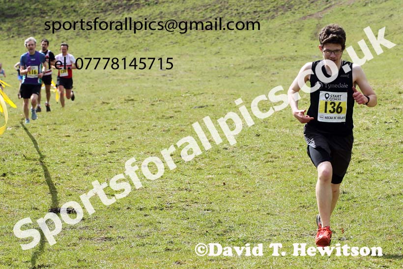 Masters men 2021 NECAA Cross Country Relays, Thornley Farm, Peterlee, Saturday, April 10th. Photo: David T. Hewitson/Sports for All Pics